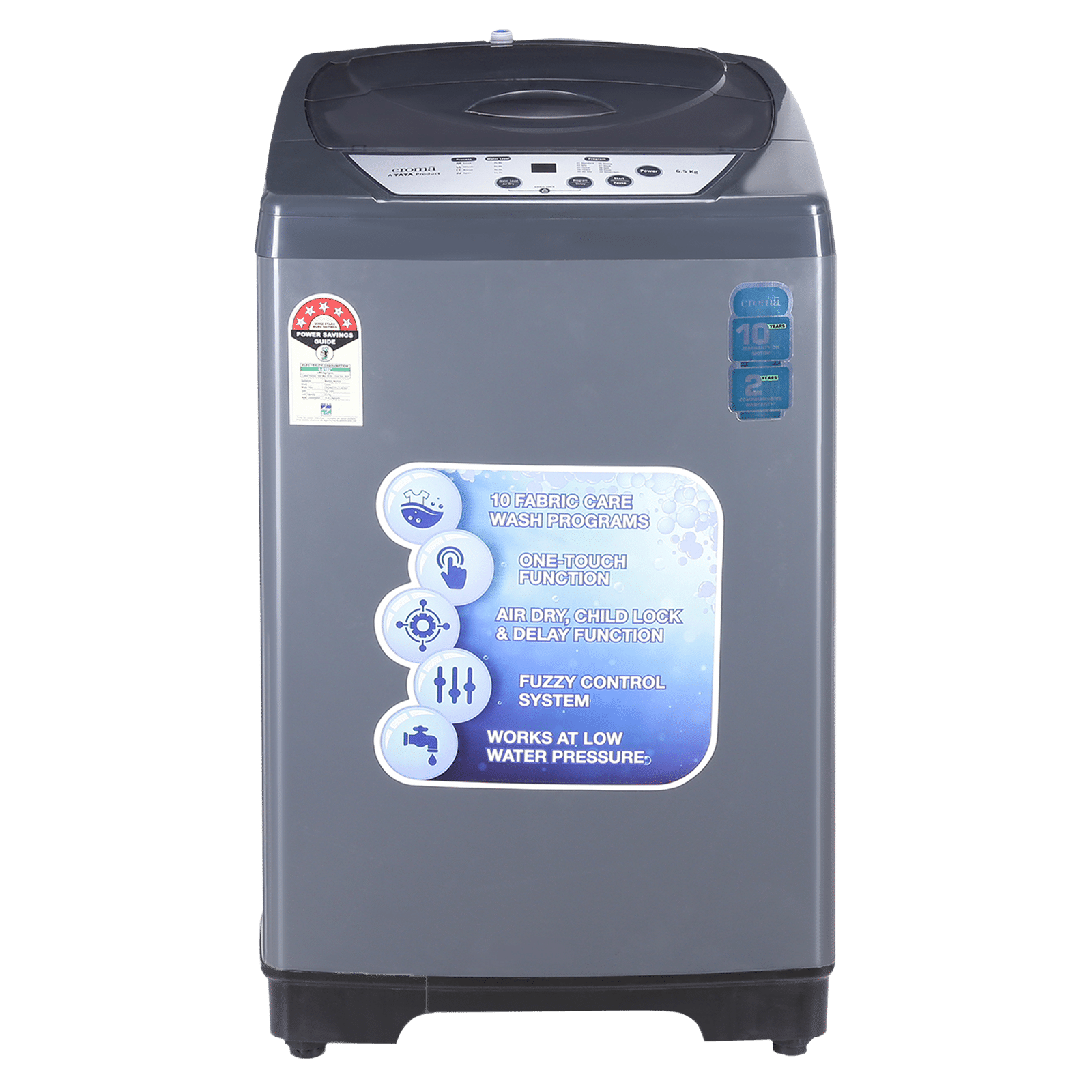 Buy Croma 6.5 kg 5 Star Fully Automatic Top Load Washing Machine